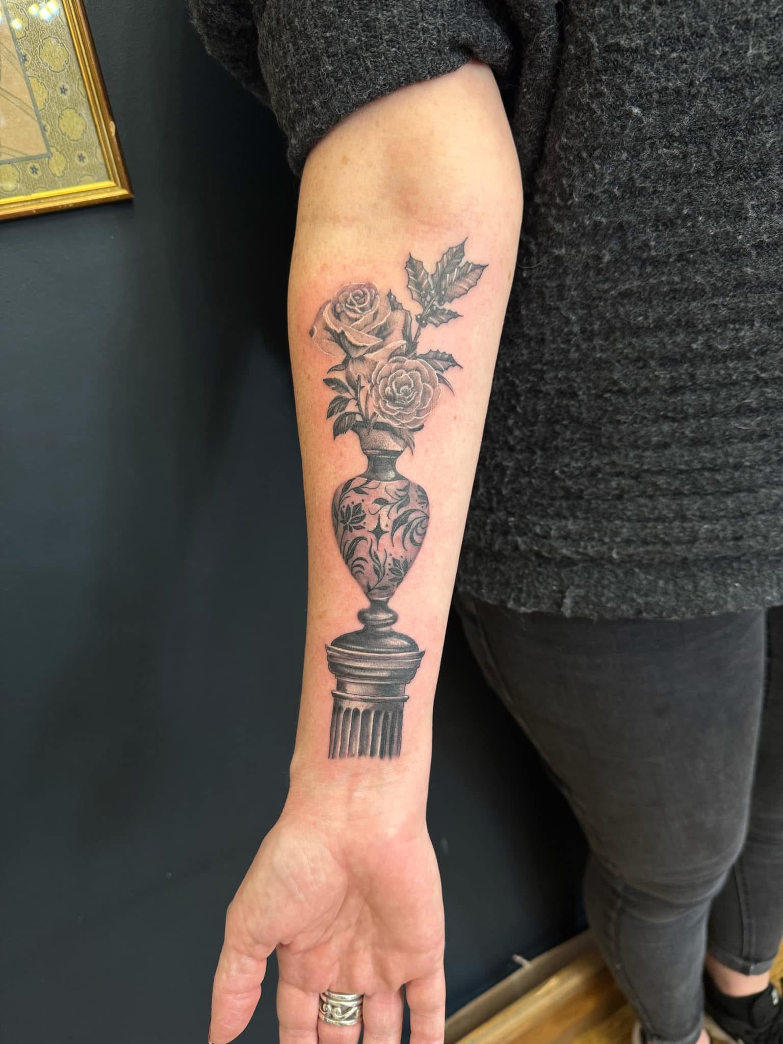 Realism tattoo, done by Olek.